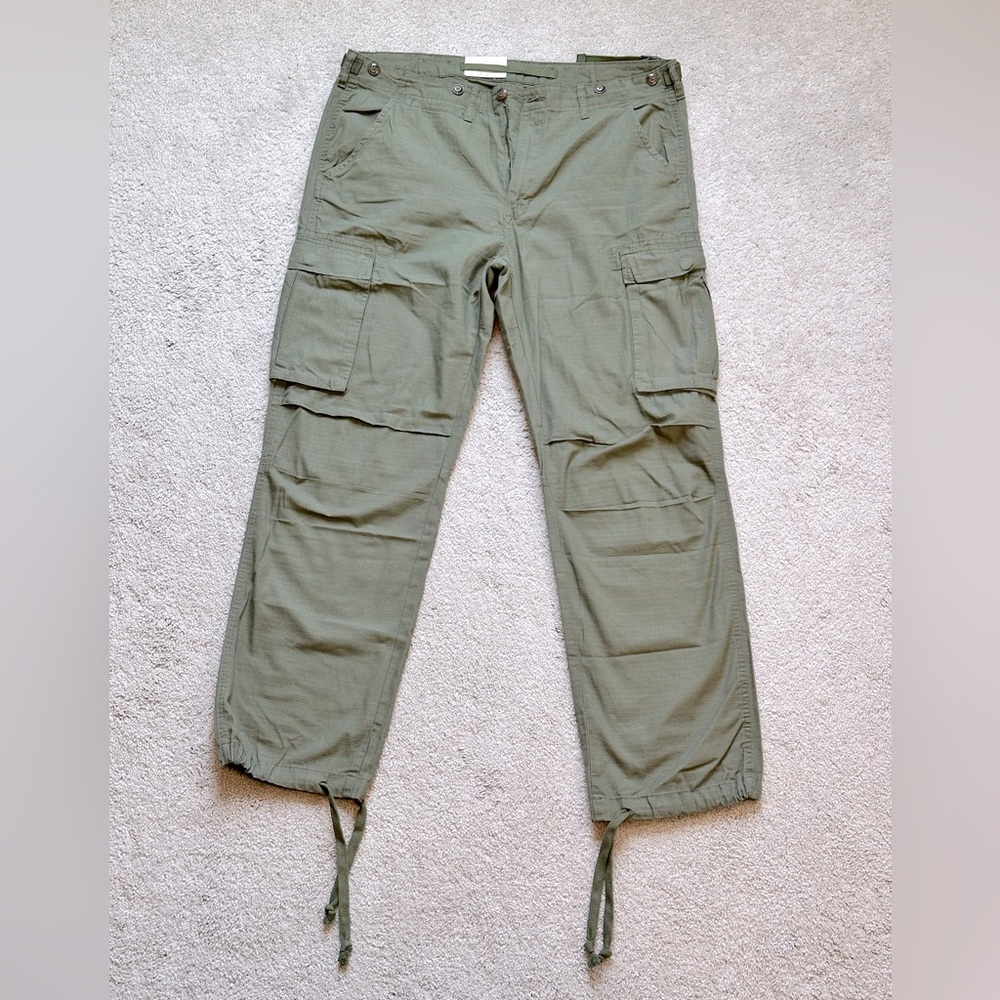 MNML Green Cargo Pants Utility Style